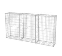 CIOURSTO Cesta de Piedra para Gaviones, Acero Galvanizado, Jaulas de Malla para Gaviones con Alta Capacidad de Carga para Construir Cercas de Jardín, Fácil Montaje (200x30x100cm)