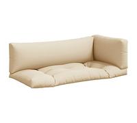 CIOURSTO Cojín Acolchado Cuadrado para Asiento de Patio, Resistente al Agua para Muebles de Paleta, Cómodo para Jardín (Beige #49)