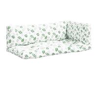 CIOURSTO Cojín Acolchado Cuadrado para Asiento de Patio, Resistente al Agua para Muebles de Paleta, Cómodo para Jardín (Blanca y Verde #14)