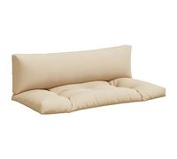 CIOURSTO Cojín Acolchado Cuadrado para Asiento de Patio, Resistente al Agua para Muebles de Paleta, Cómodo para Jardín (Beige #44)