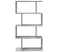 CIOURSTO Estantería Escalonada Moderna de Grano de Madera, Estantería Modular Convertible, Estante de Exhibición Abierto Independiente para Sala de Estar, Dormitorio y Espacios PE (Gris hormigón #33)