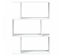 CIOURSTO Estantería Escalonada Moderna de Grano de Madera, Estantería Modular Convertible, Estante de Exhibición Abierto Independiente para Sala de Estar, Dormitorio y Espacios PE (Blanca #31)