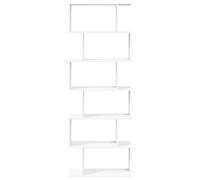 CIOURSTO Estantería Escalonada Moderna de Grano de Madera, Estantería Modular Convertible, Estante de Exhibición Abierto Independiente para Sala de Estar, Dormitorio y Espacios PE (Blanca #18)