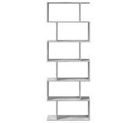 CIOURSTO Estantería Escalonada Moderna de Grano de Madera, Estantería Modular Convertible, Estante de Exhibición Abierto Independiente para Sala de Estar, Dormitorio y Espacios PE (Gris hormigón #10)