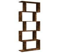 CIOURSTO Estantería Escalonada Moderna de Grano de Madera, Estantería Modular Convertible, Estante de Exhibición Abierto Independiente para Sala de Estar, Dormitorio y Espacios PE (Roble Ahumado #05)