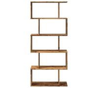 CIOURSTO Estantería Escalonada Moderna de Grano de Madera, Estantería Modular Convertible, Estante de Exhibición Abierto Independiente para Sala de Estar, Dormitorio y Espacios PE (Madera Vieja #12)