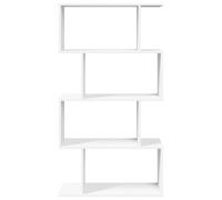 CIOURSTO Estantería Escalonada Moderna de Grano de Madera, Estantería Modular Convertible, Estante de Exhibición Abierto Independiente para Sala de Estar, Dormitorio y Espacios PE (Blanca #08)