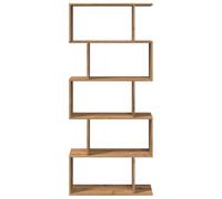 CIOURSTO Estantería Escalonada Moderna de Grano de Madera, Estantería Modular Convertible, Estante de Exhibición Abierto Independiente para Sala de Estar, Dormitorio y Espacios PE (Roble Artesanal