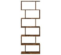 CIOURSTO Estantería Escalonada Moderna de Grano de Madera, Estantería Modular Convertible, Estante de Exhibición Abierto Independiente para Sala de Estar, Dormitorio y Espacios PE (Roble Ahumado #00)