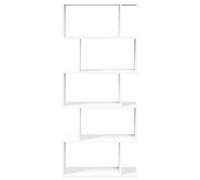 CIOURSTO Estantería Escalonada Moderna de Grano de Madera, Estantería Modular Convertible, Estante de Exhibición Abierto Independiente para Sala de Estar, Dormitorio y Espacios PE (Blanca #14)