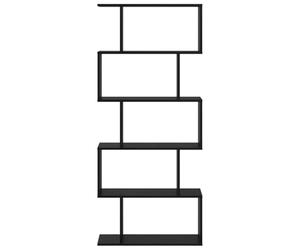 CIOURSTO Estantería Escalonada Moderna de Grano de Madera, Estantería Modular Convertible, Estante de Exhibición Abierto Independiente para Sala de Estar, Dormitorio y Espacios PE (Roble Negro #37)