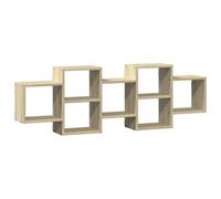 CIOURSTO Estantes Flotantes Geométricos Modernos Montados en la Pared, Estanterías Abiertas Modernas, Estantes de Almacenamiento de Pared Que Ahorran Espacio para Sala de Estar, (129x18x42cm)