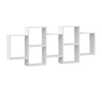 CIOURSTO Estantes Flotantes Geométricos Modernos Montados en la Pared, Estanterías Abiertas Modernas, Estantes de Almacenamiento de Pared Que Ahorran Espacio para Sala de Estar, (159x18x65cm)