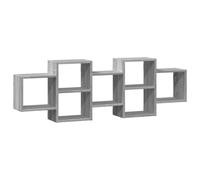 CIOURSTO Estantes Flotantes Geométricos Modernos Montados en la Pared, Estanterías Abiertas Modernas, Estantes de Almacenamiento de Pared Que Ahorran Espacio para Sala de Estar, (129x18x42cm)