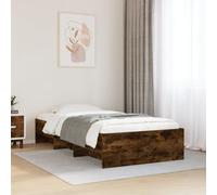 CIOURSTO Estructura de Cama de Madera de Ingeniería, Somier de Listones y Compartimentos de Almacenamiento Abiertos, Cama de Almacenamiento de Madera de Estilo Moderno, Varios (90x190cm)