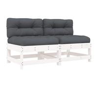 CIOURSTO Juego Modular de Muebles de Madera para Exteriores, sofá de Madera Maciza con Cojines capitoné, Juego de Asientos Convertibles Personalizables para Patio, Patio Trasero y (Pino Blanco #30)