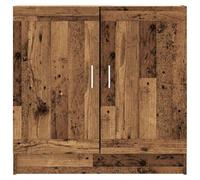 CIOURSTO Librería Independiente de 2 Puertas con Estantes, Estantería Alta para Libros, Vitrina Multifuncional para Sala de Estar, Dormitorio, Oficina en Casa y Cocina (82.5x30.5x80 cm)