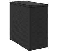 CIOURSTO Mesa Auxiliar de Jardín - Poliratán, Mesa de Centro/Comedor - 58x27,5x55 cm, para Jardín, Patio Trasero, Terraza (Vidrio)