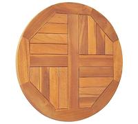 CIOURSTO Mesa de Centro de Jardín, Escritorio de Comedor Al Aire Libre de Madera de Teca con Tablero de Parquet, Mesa de Patio Marrón para Patio Trasero, Terraza y Piscina (50x50cm)