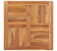 CIOURSTO Mesa de Centro de Jardín, Escritorio de Comedor Al Aire Libre de Madera de Teca con Tablero de Parquet, Mesa de Patio Marrón para Patio Trasero, Terraza y Piscina (70x70cm)