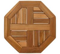CIOURSTO Mesa de Centro de Jardín, Escritorio de Comedor Al Aire Libre de Madera de Teca con Tablero de Parquet, Mesa de Patio Marrón para Patio Trasero, Terraza y Piscina (40x40cm)
