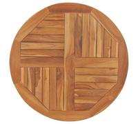 CIOURSTO Mesa de Centro de Jardín, Escritorio de Comedor Al Aire Libre de Madera de Teca con Tablero de Parquet, Mesa de Patio Marrón para Patio Trasero, Terraza y Piscina (80x80cm)