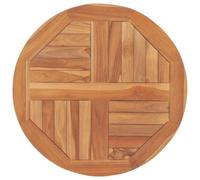 CIOURSTO Mesa de Centro de Jardín, Escritorio de Comedor Al Aire Libre de Madera de Teca con Tablero de Parquet, Mesa de Patio Marrón para Patio Trasero, Terraza y Piscina (60x60cm)