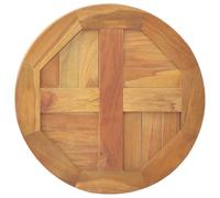 CIOURSTO Mesa de Centro de Jardín, Escritorio de Comedor Al Aire Libre de Madera de Teca con Tablero de Parquet, Mesa de Patio Marrón para Patio Trasero, Terraza y Piscina (40x40cm)