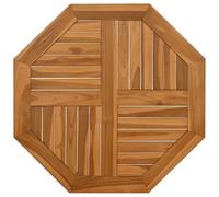 CIOURSTO Mesa de Centro de Jardín, Escritorio de Comedor Al Aire Libre de Madera de Teca con Tablero de Parquet, Mesa de Patio Marrón para Patio Trasero, Terraza y Piscina (70x70cm)