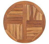 CIOURSTO Mesa de Centro de Jardín, Escritorio de Comedor Al Aire Libre de Madera de Teca con Tablero de Parquet, Mesa de Patio Marrón para Patio Trasero, Terraza y Piscina (70x70cm)