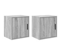 CIOURSTO Moderno Armario de Pared con Puerta Doble y Tiradores Negros, Fácil de Instalar para Cocina, Baño, Garaje y lavadero. (40 x 30 x 41 centímetros)