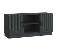 CIOURSTO Mueble para TV - Madera Contrachapada - 102x34,5x47 cm, con 1 Estante y Amplio Almacenamiento, Aparador Centro de Entretenimiento, para Sala de Estar Dormitorio Oficina (Negra)