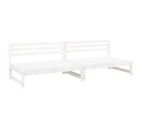 CIOURSTO Muebles Modulares de Madera de Pino Macizo para Exteriores, Colección de Sofás y Mesas de Centro Convertibles para Jardín, Asientos Resistentes a la (Sofá Central (2 Piezas))