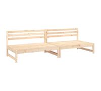 CIOURSTO Muebles Modulares de Madera de Pino Macizo para Exteriores, Colección de Sofás y Mesas de Centro Convertibles para Jardín, Asientos Resistentes a la (Sofá Central (2 Piezas))