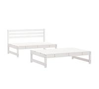 CIOURSTO Muebles Modulares de Madera de Pino Macizo para Exteriores, Colección de Sofás y Mesas de Centro Convertibles para Jardín, Asientos Resistentes a la (Sofá Central + reposapiés)