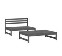 CIOURSTO Muebles Modulares de Madera de Pino Macizo para Exteriores, Colección de Sofás y Mesas de Centro Convertibles para Jardín, Asientos Resistentes a la (Sofá Central + reposapiés)