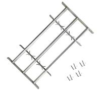 CIOURSTO Rejilla de Seguridad Rejilla de Ventana Ajustable Barra de Ventana Barra Antirrobo Barras Transversales de Acero Galvanizado Altura con Accesorios de Montaje para (93-174 cm 3 travesaños)