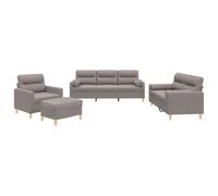 CIOURSTO Sofá de Salón con Reposabrazos, Conjunto de Sofás, Asientos, Mueble Tapizado, para Salones Modernos (con Almohadas y reposapiés)