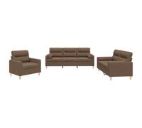 CIOURSTO Sofá de Salón con Reposabrazos, Conjunto de Sofás, Asientos, Mueble Tapizado, para Salones Modernos (con Almohadas)