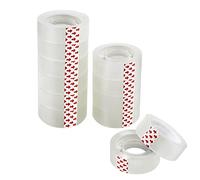 CIOUYAOS 12 rollos de cinta adhesiva transparente, pequeñas celo embalar, precintadora packing tape para precinto embalaje, para dispensadores, oficina, casa, escuela