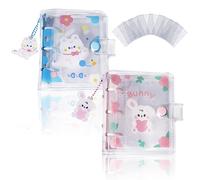 CIOUYAOS 2 álbumes de fotos Kpop con 10 bolsillos de 3 pulgadas, mini Kpop binder photocard holder con llavero, pequeño soporte para tarjetas fotográficas para coleccionar imágenes Card (60 bolsillos)