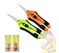 CIOUYAOS 2 tijeras de podar pequeñas, profesional Shears para jardineria, bonsái, árboles, plantas,flores, cosecha frutas, verduras