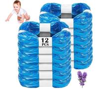 CIOXSOIO 12 Piezas Recambios Contenedor de Pañales, 4.5M Bolsa de Relleno para Papelera Pañales Bebe, Anti-Olor Engrosada, Compatible con Angelcare, Tommee Tippee, LitterLocker