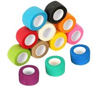 CIOXSOIO 12 Rollos Vendas Autoadhesivas 2,5cm x 4,5m, Telas No Tejidas Venda Cohesiva, Elástica Vendaje para Primeros Auxilios, Deportes, Accesorios Agarre Tatuaje, Perro, Gato, Animales