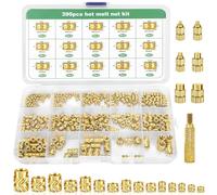 CIOXSOIO 390 Piezas Kit Insertos Roscados, Insertos de Tuercas de Ajuste Térmico M2/M3/M4/M5/M6/M8, Tuercas de Insertos Para Impresión 3D y Plástico