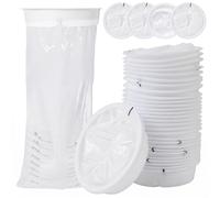 CIOXSOIO 50 Piezas Bolsas Vomito Coche 1000ml, Bolsas para Vómito de Alta Densidad, Portátiles Bolsas para Náuseas para Mareos Mujeres Embarazadas Conductores de Taxis, Blanco