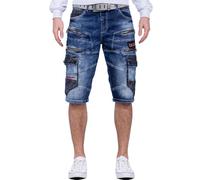 Cipo & Baxx Pantalones Cortos Vaqueros para Hombre - Cómodos y llamativos | Estilo cinco bolsillos, efecto desgastado, tejido denim, corte casual, verano, ocio, streetwear y tiempo libre