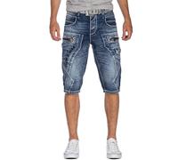 Cipo & Baxx Pantalones Cortos Vaqueros para Hombre - Cómodos y llamativos | Estilo cinco bolsillos, efecto desgastado, tejido denim, corte casual, verano, ocio, streetwear y tiempo libre