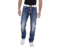 Cipo & Baxx Pantalones vaqueros de corte regular para hombre, Cd704-b, 30W x 32L