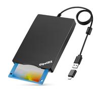 CIpotZIZ Lector de disquetes USB Externo Tipo A y C de 3.5 Pulgadas (3.5 Pulgadas, Textura esmerilada)